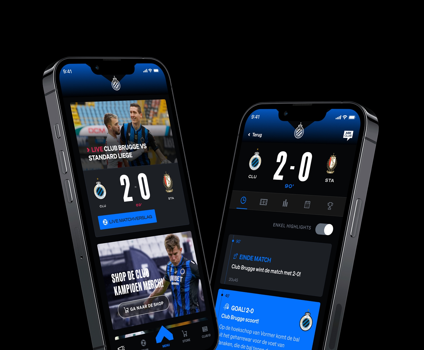 Emphasising user experience with the official Club Brugge fan app