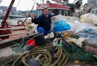 Trawlerman Jimmy Buchan Fishing For Litter